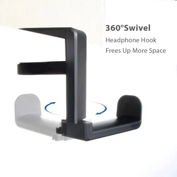 56df5fd3c7d7e288a1238067049edce1.webp Universal Headphone Headset Stand 360 PC Gaming Table Desk Clamp Earphone Hook Stand Bracket Stand Holder Rack