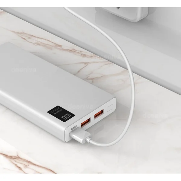 50000mAh Full Capacity Powerbank Dual USB Portable LED Dispaly Screen Power Bank Slim Battery