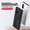 50000mAh Full Capacity Powerbank Dual USB Portable LED Dispaly Screen Power Bank Slim Battery