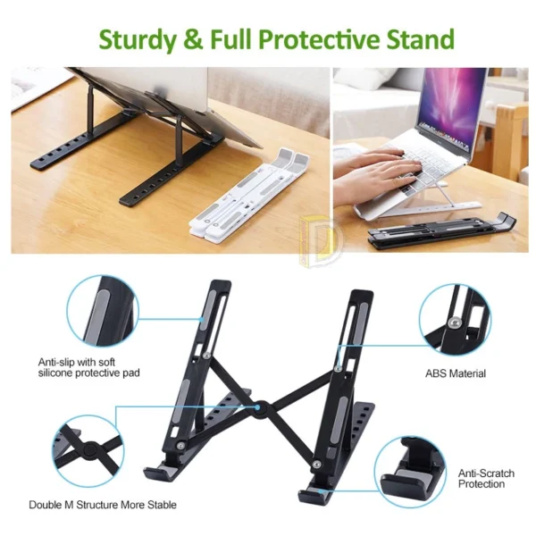 Laptop Holder Stand Adjustable Foldable Non Slip Stands For Tablet Laptop Notebook Holder
