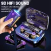 M19 Bluetooth Wireless Earbud Earphone Flashlight LED Display Touch Control Wit Microphone Earbuds Earphones