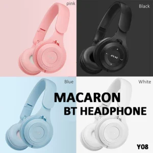 my-11134207-23020-k03kfxtzzcnv42.webp Y08 P47 Macaroon Bluetooth Headphone Headset SD Card Wired Bluetooth Mode Earphone With Mic Extra Bass Quality