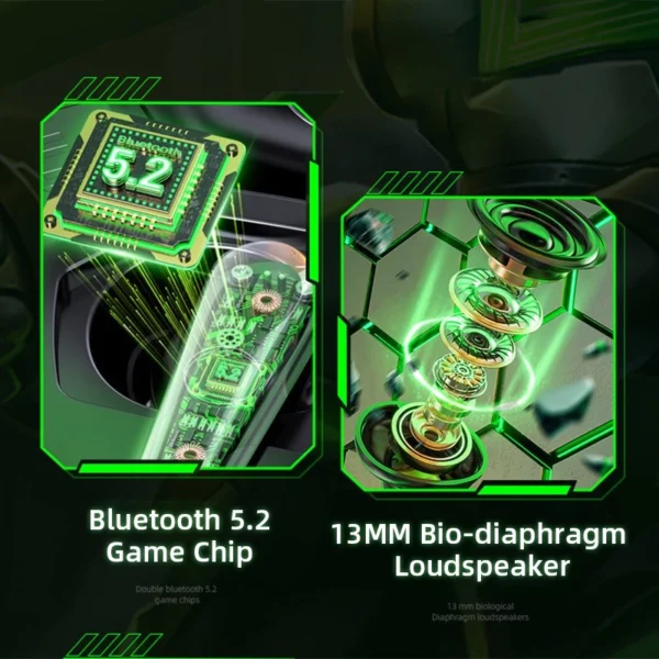 Gaming Bluetooth Wireless Earbud Earphone TWS HIFI Stereo Headset Sport Earbuds Earphones wit Mic