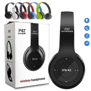 P47 Wireless Bluetooth Headphones Over Ear Bass Volume control support SD LED Built in Microphone FM Radio Earphone