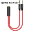 my-11134207-7r98q-lm9qnldk49n708.webp Adapter Jack Headset 2 in 1 Y Splitter Audio Cable Male To Female Computer Headset Microphone Cable Red