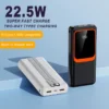 20000mah fast charge powerbank With builtin cable LED Display Charger External Battery Pack
