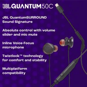 my-11134207-7ras9-m9s8e9vxodv8f6.webp Quantum 50C Wired in ear gaming headset with USB C adapter Quantum Surround Built in Mic Multi Function Button