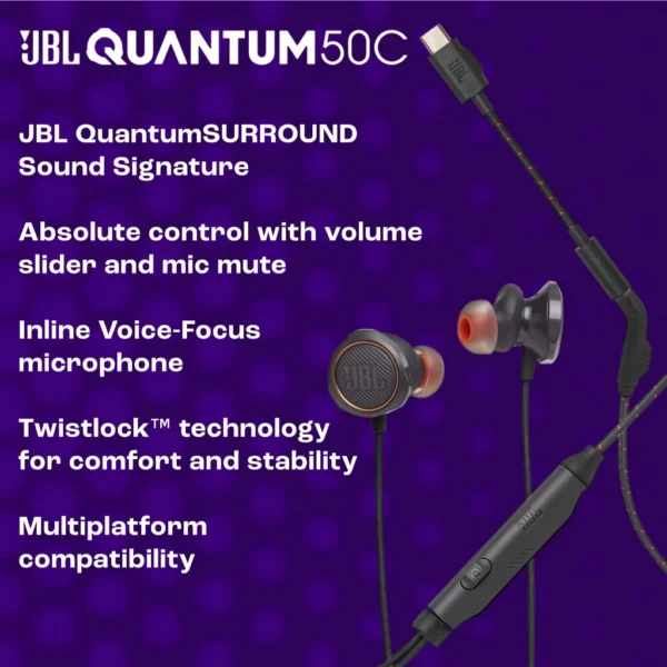 my-11134207-7ras9-m9s8e9vxodv8f6.webp Quantum 50C Wired in ear gaming headset with USB C adapter Quantum Surround Built in Mic Multi Function Button