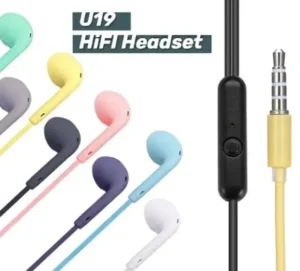 U19 Universal Wired Earphone Small and Lightweight HiFi Music Surround Sound Wire Controlled Mobile Phone