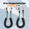 my-11134207-820le-mi1kq6367o5e29.webp Cable Blind Insertion 66W Elbow Fast Charging Cable Retractable Super Stereoscopic Telescop USB Vehicle