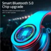 sg-11134201-22120-30ys2lxz1jkv96.webp B39 Bluetooth Wireless Headphone Headset Bass Stereo RGB Light with Microphone Memory Card TF Slot Earphone Earphones