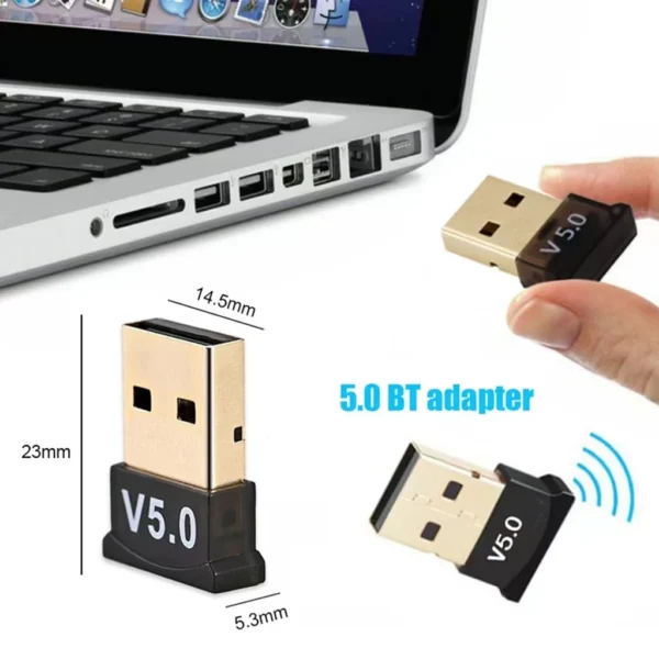 sg-11134201-22120-r1ngp095gskvaa.webp Wireless USB Dongle Bluetooth 5 Mini USB Adapter Transmitter Receiver Audio for Computer PC Laptop Printer Speaker