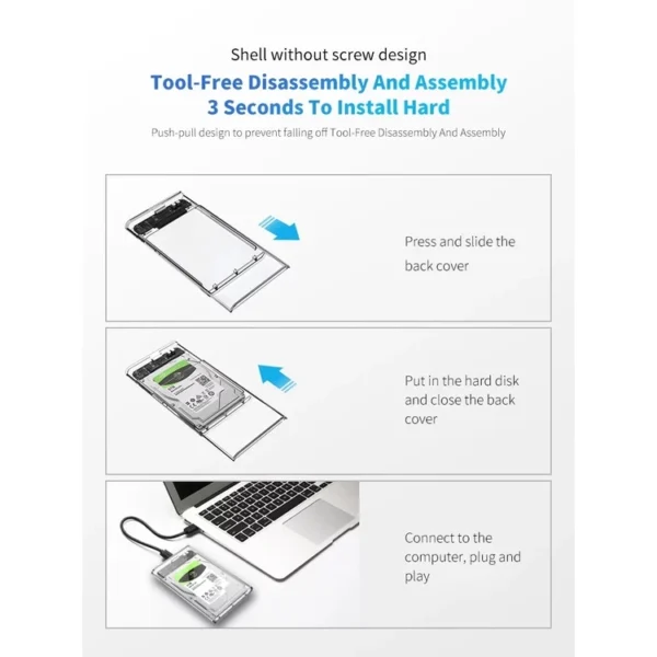 Enclosure Sata Usb 3 Cable Hdd Ssd