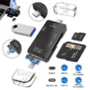 6 In 1 Card Reader USB2 USB C Card Reader TF Micro SD Smart Memory Card Reader Type C OTG Flash Drive