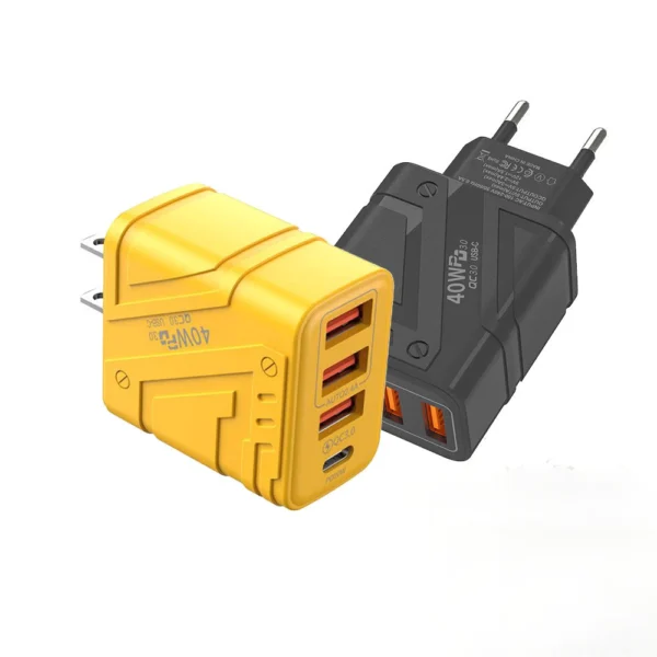 sg-11134201-7rd6u-m7vxu4ji6pavde.webp Quick Charger 3 Power Adapter 4 Ports 12W Fast Mobile Phone Charger Type C USB Charger