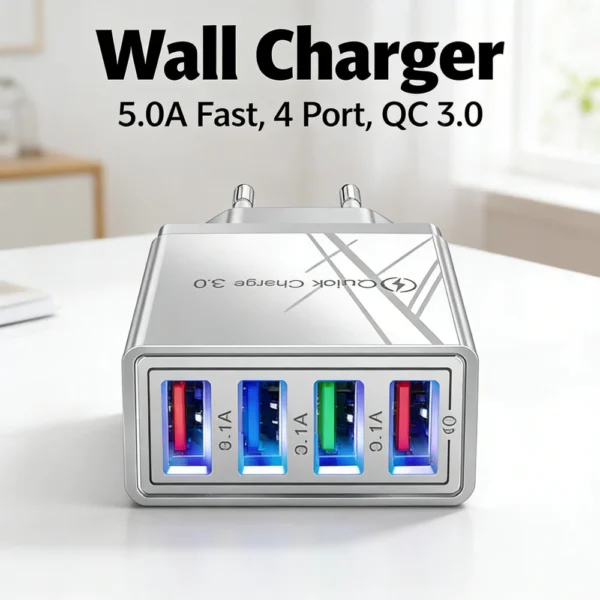 sg-11134201-8260h-mju2dhyujrid74.webp Usb Qc 3 5A 4 Port Fast Travel Charger Wall Phone 5A Adapter