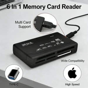 Memory Stick For TF SD CF XD MS M2 Memory Card Adapter USB Type C 6 In 1 USB Card Reader IP Data Line