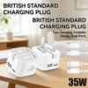 Foldable 35W Power Type 2 In 1 Charge Port USB A   Tpye C Fast Charge Adapter