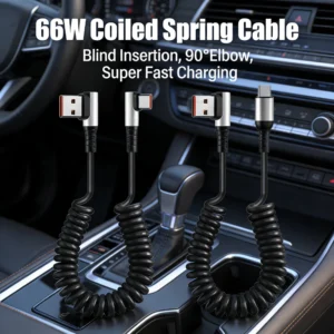 sg-11134201-8262n-mjtvckfikv0if4.webp Cable Blind Insertion 66W Elbow Fast Charging Cable Retractable Super Stereoscopic Telescop USB Vehicle