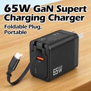 sg-11134201-8262n-mk973q0hdzwnd5.webp Retractable Cable USB A Port Supert Charging GaN 65W Charger 3 in 1 Type C