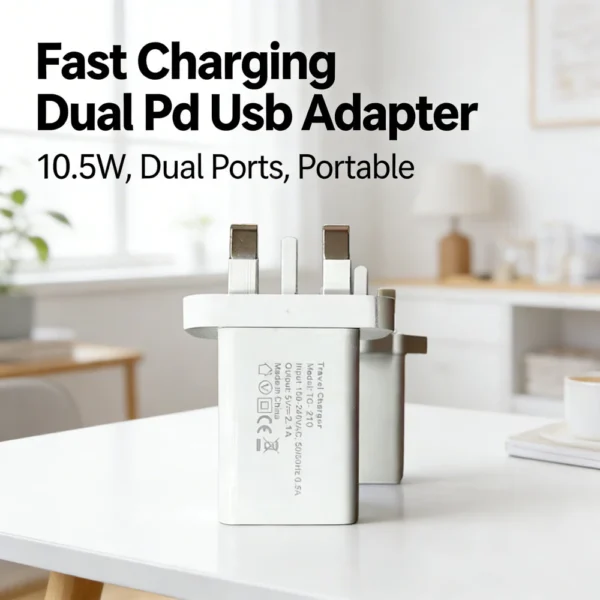Fast Charger USB Dual PD Charger Port Portable